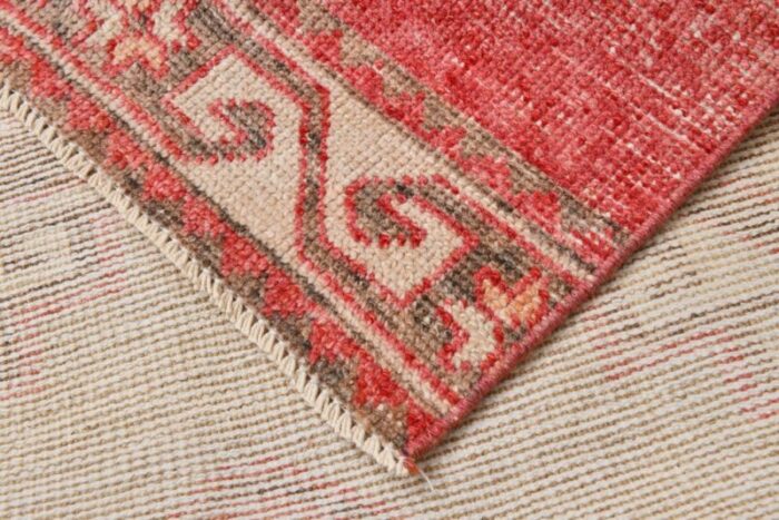 antique turkish red runner rug 1963 14