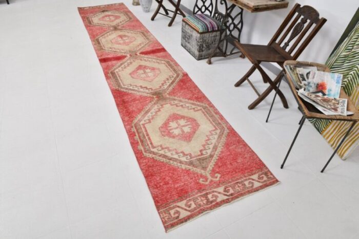 antique turkish red runner rug 1963 2