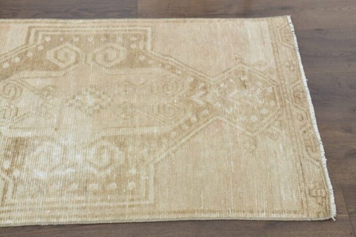 antique turkish wool oushak runner anatolia 1930s 5