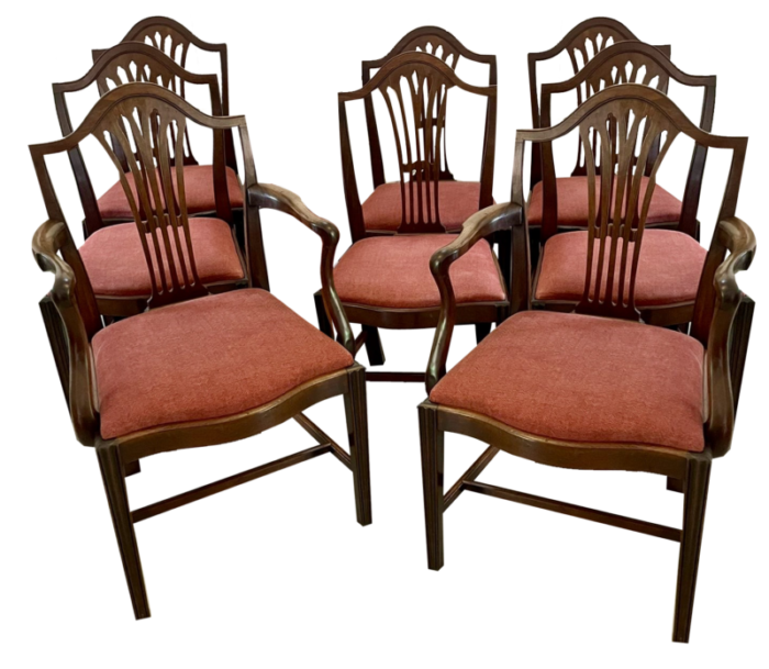 antique victorian mahogany dining chairs 1880 set of 8 6855