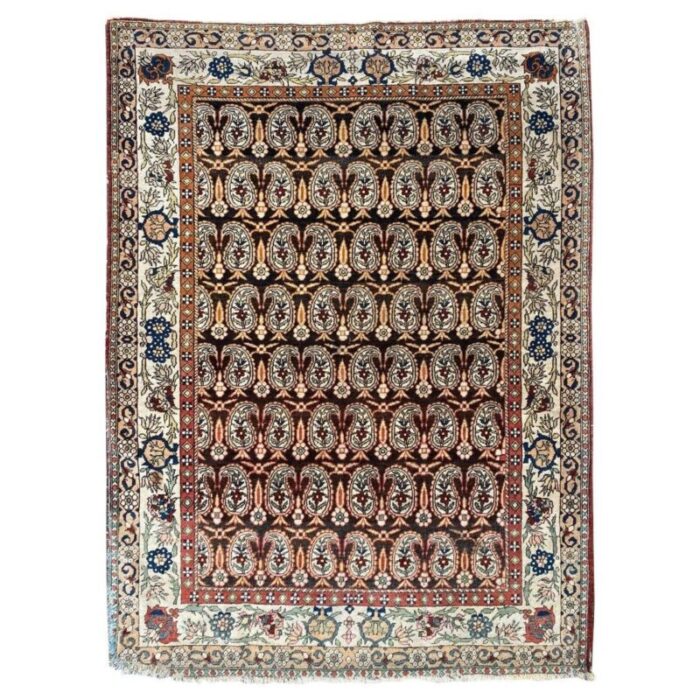 antique yazd rug 1890s 1