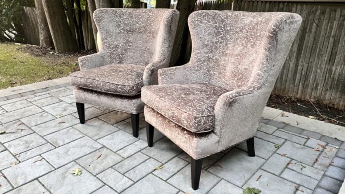 arhaus wing chairs a pair 4556