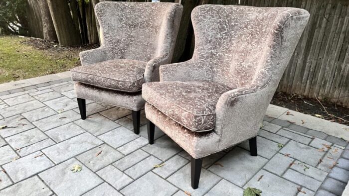 arhaus wing chairs a pair 5089