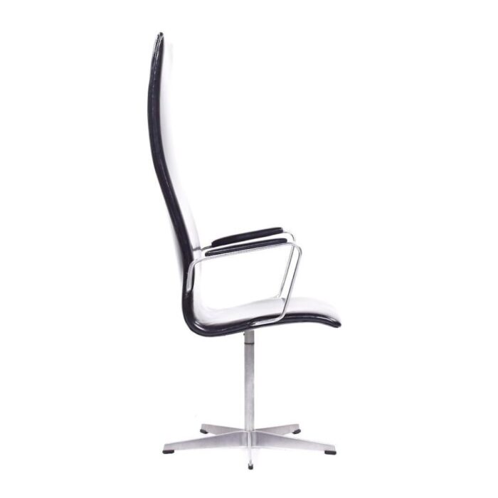 arne jacobsen for fritz hansen oxford mid century highback swivel chair 6952