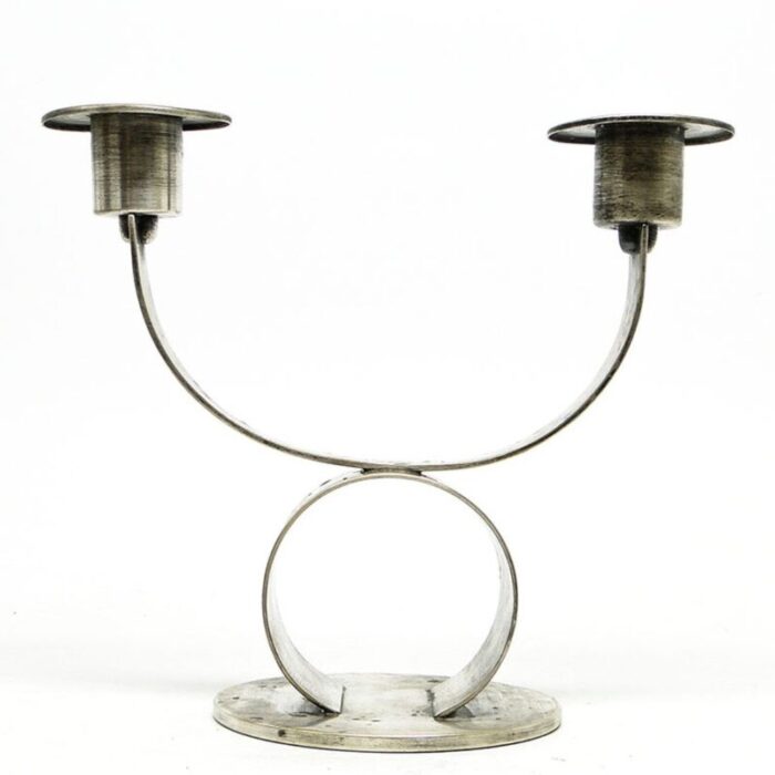 art deco 2 armed candleholder from wmf germany 1930s 2