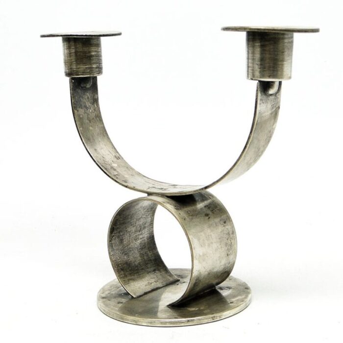 art deco 2 armed candleholder from wmf germany 1930s 5