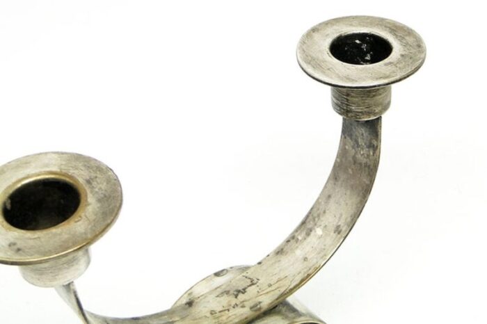 art deco 2 armed candleholder from wmf germany 1930s 6