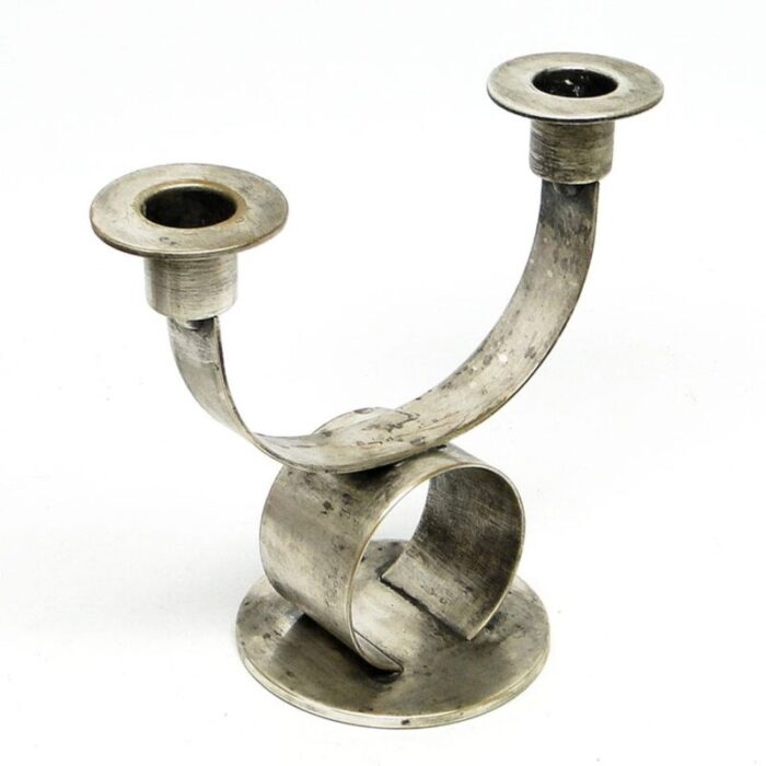 art deco 2 armed candleholder from wmf germany 1930s 9