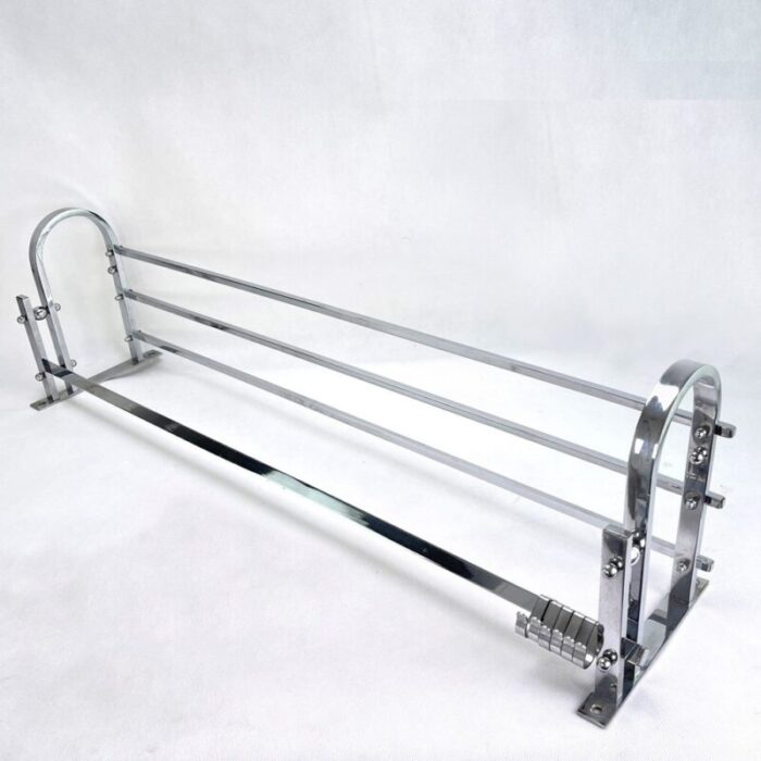 art deco bauhaus chrome wall rack 1930s 1