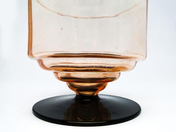 art deco carafe from hortensja glassworks poland 1950s 10