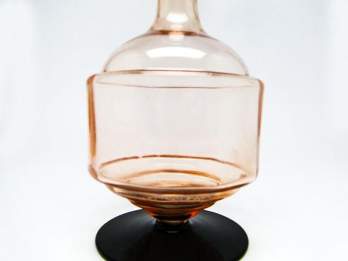 art deco carafe from hortensja glassworks poland 1950s 4