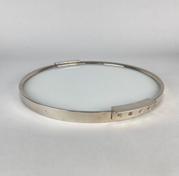 art deco chrome round tray 1930s 5