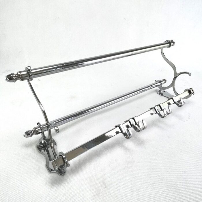 art deco chrome wall rack 1930s 1 1