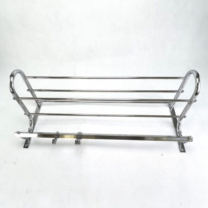 art deco chrome wall rack 1930s 1