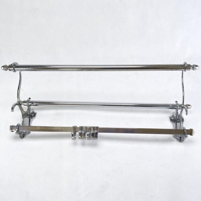 art deco chrome wall rack 1930s 3 1