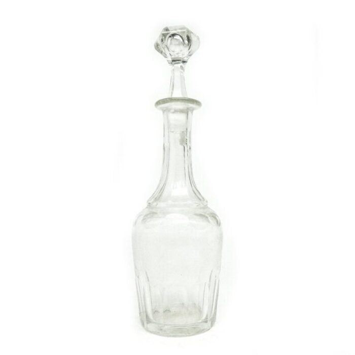 art deco crystal carafe czechoslovakia 1930s 9