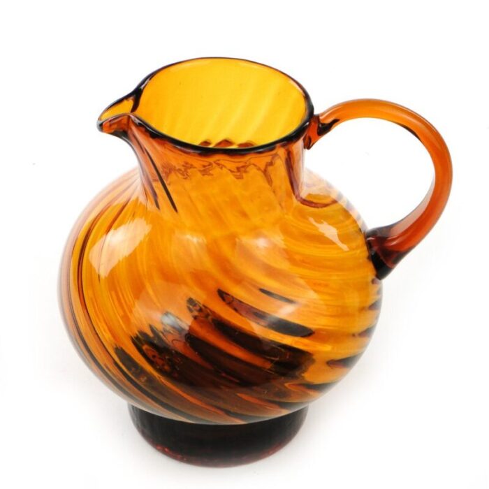 art deco jug from barbara glassworks poland 1970s 2