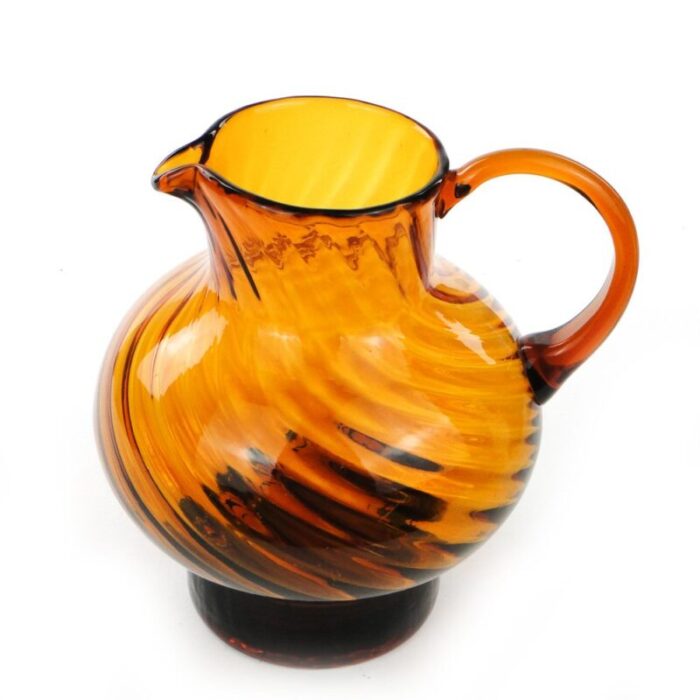 art deco jug from barbara glassworks poland 1970s 3