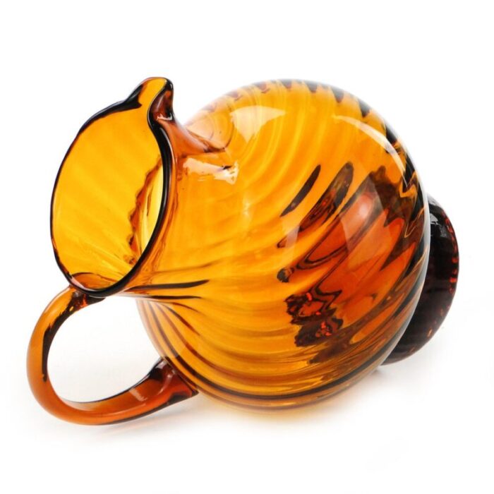 art deco jug from barbara glassworks poland 1970s 5