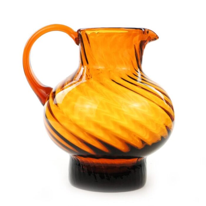 art deco jug from barbara glassworks poland 1970s 6