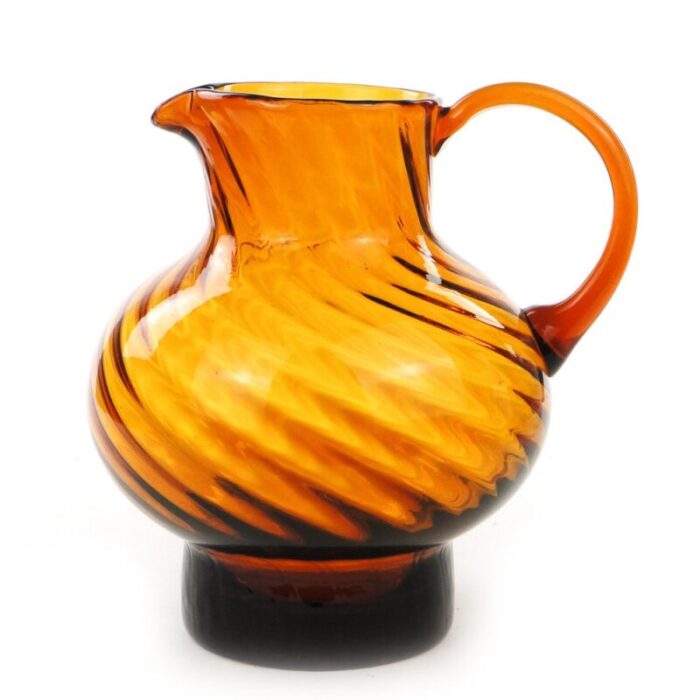 art deco jug from barbara glassworks poland 1970s 7