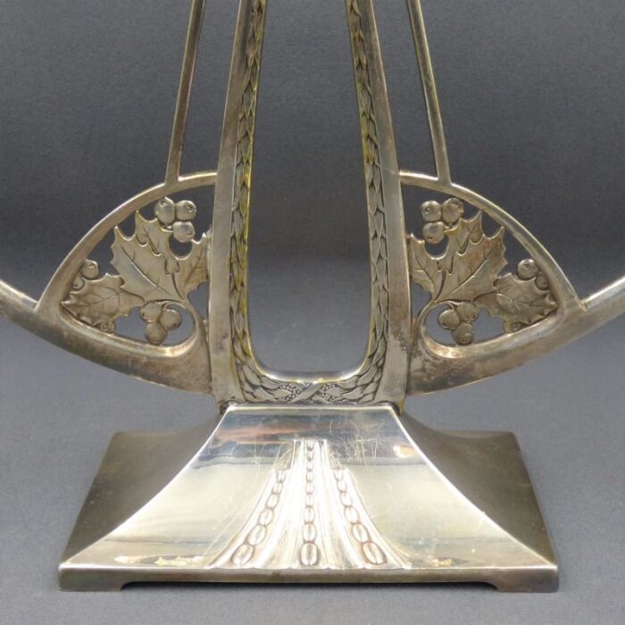 art deco silvered candleholder 1930s 1940s 11