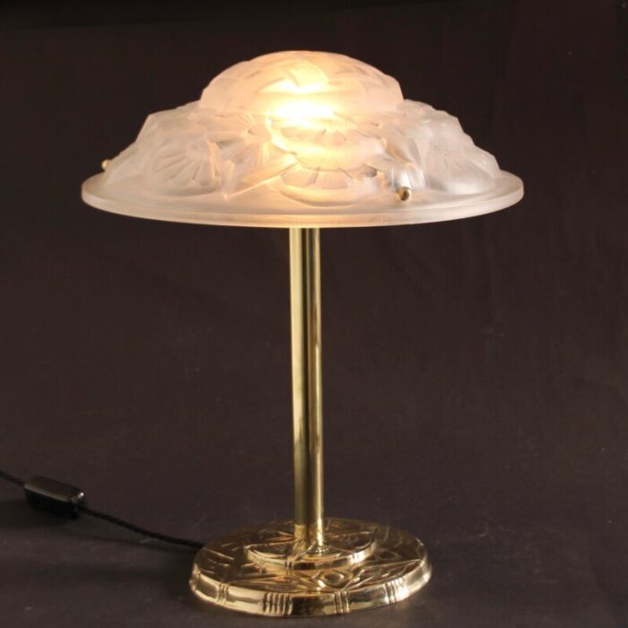 art deco table lamp by david gueron for verrerie dart degue france 1920s 0431