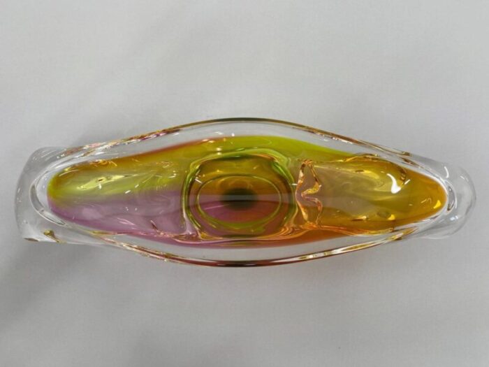 art glass oblong bowl attributed to josef hospodka czechoslovakia 1960s 5