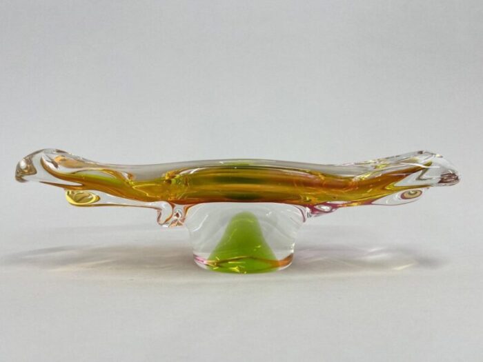 art glass oblong bowl attributed to josef hospodka czechoslovakia 1960s 9