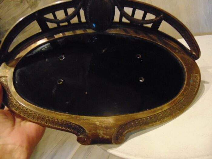 art nouveau brass ash pan or letter base 1890s 7