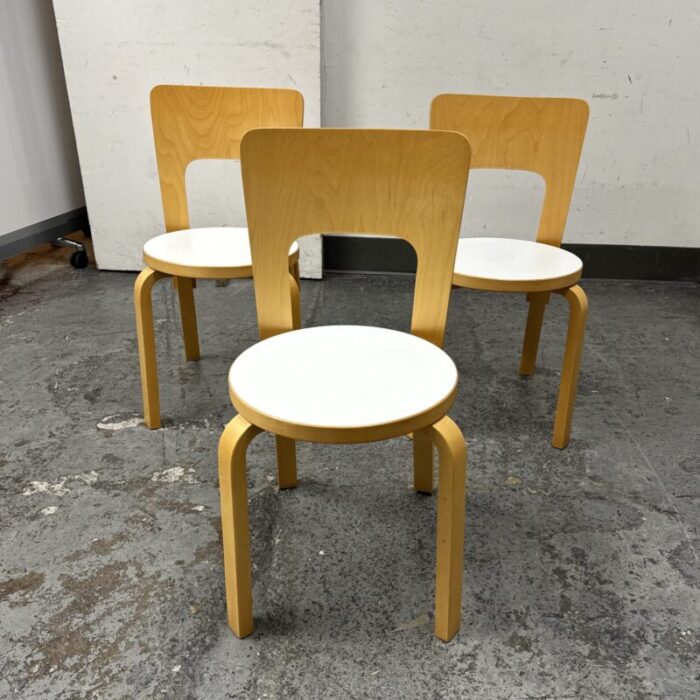 artek aalto table three chairs dining room set 4607