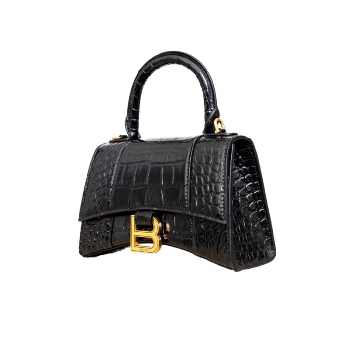 balenciaga balenciaga crocodile embossed hourglass xs bag 5169