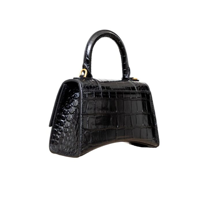 balenciaga balenciaga crocodile embossed hourglass xs bag 9278