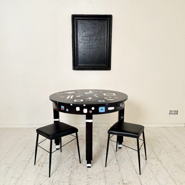 bauhaus round extendable dining table 1920 1301