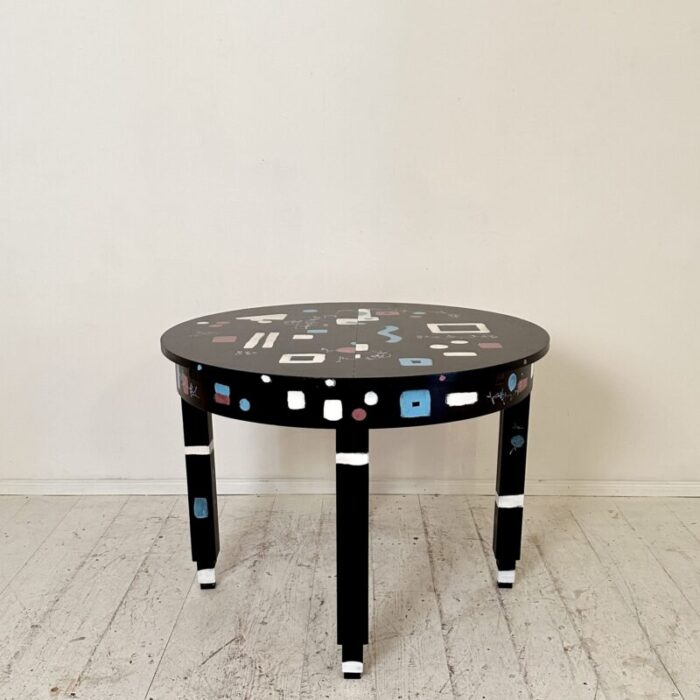 bauhaus round extendable dining table 1920 4055