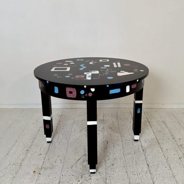 bauhaus round extendable dining table 1920 4924