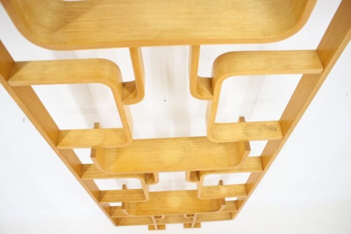 beech room divider attributed to ludvik volak for drevopodnik holesov 1970s 6