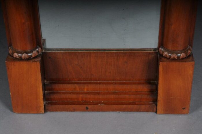 biedermeier wall mirror in oak mahogany 1840s 12