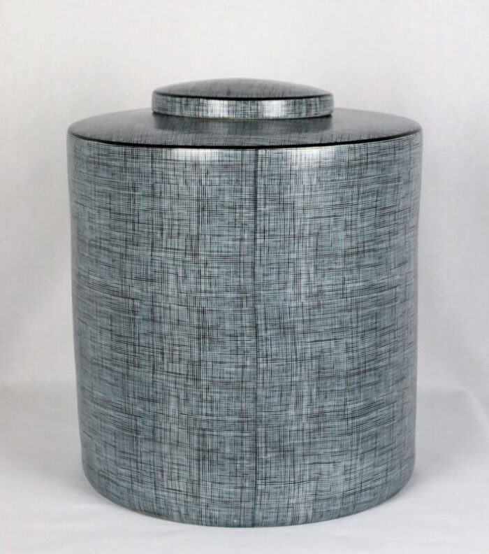 black gray porcelain box by francois bernard 1990s 2