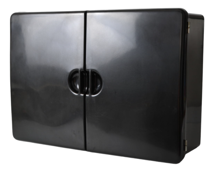 black plastic wall cabinet from cm torino 1960s 1394