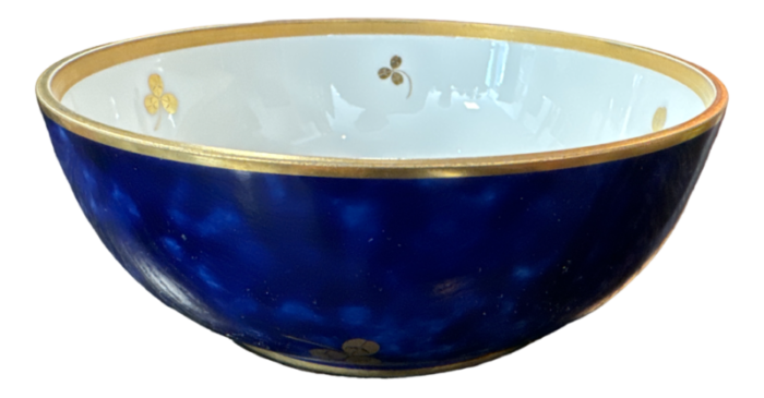 blue and gold porcelain bowl from sevres 1921 2307