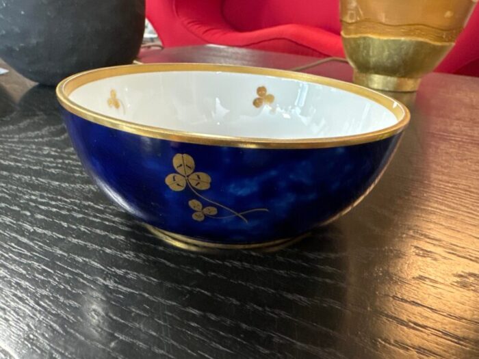 blue and gold porcelain bowl from sevres 1921 4807