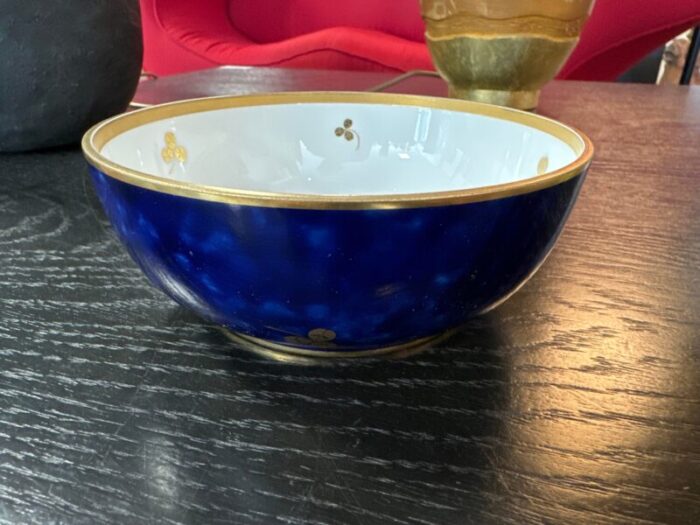 blue and gold porcelain bowl from sevres 1921 7502