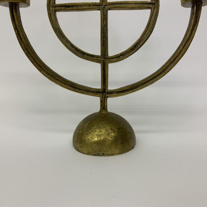 brass brutalist candle stick 1960s 4