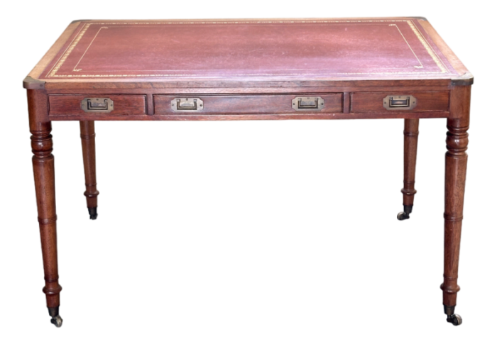 british colonial mahogany partner desk 1890s 6731