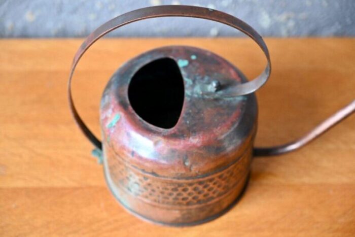 brutalist hammered copper interior watering can 1960s 6710