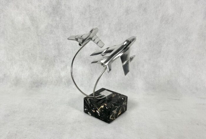 cabinet miniature with mig 15 and mig 19 planes poland 1950s 6