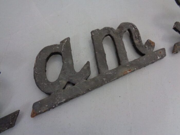 cast iron house am beach lettering germany 1960s set of 3 6