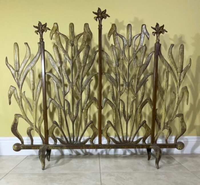 cat tail iron fireplace screen 2004