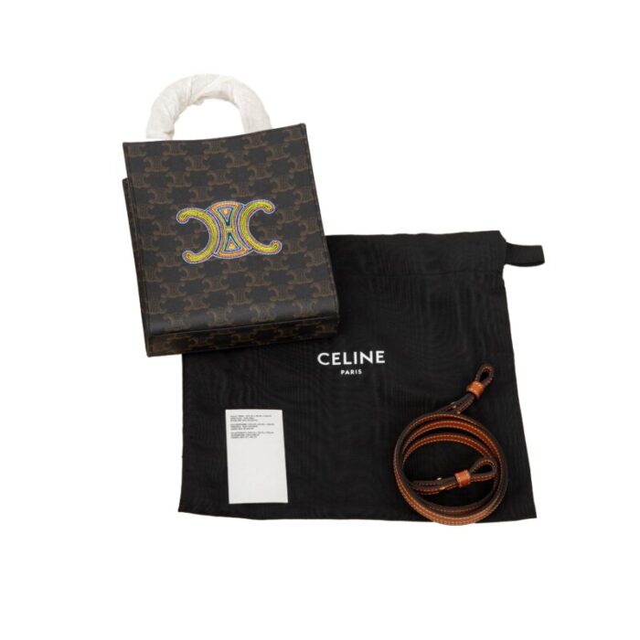 celine celine mini vertical cabas tote with embroidery 1270